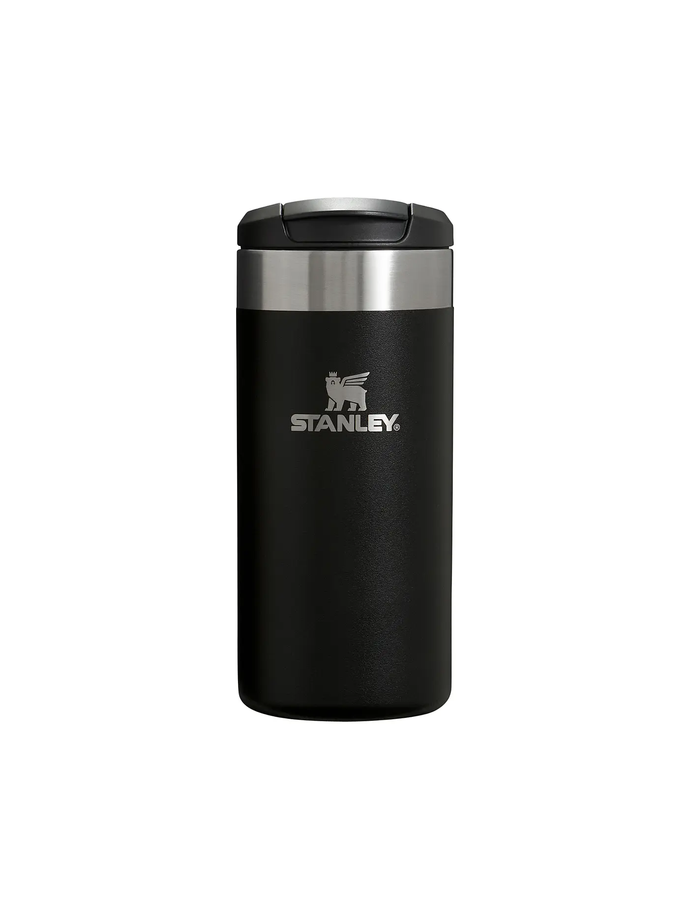 STANLEY | Isoliertrinkbecher AEROLIGHT TRANSIT MUG 0,35l Hot Coral 2.0 | schwarz